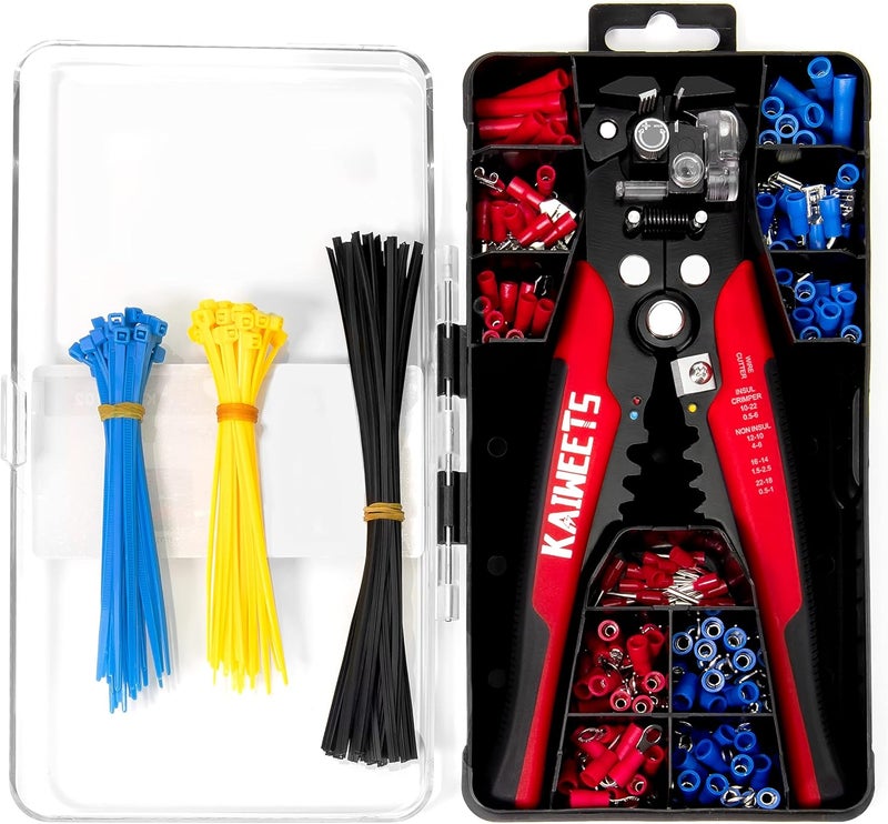 KAIWEETS Automatic Wire Stripper with 260PCS Crimp Connectors and Terminals - Image 1